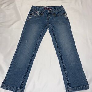 Vintage Candies Blue Cropped Straight Leg Jeans